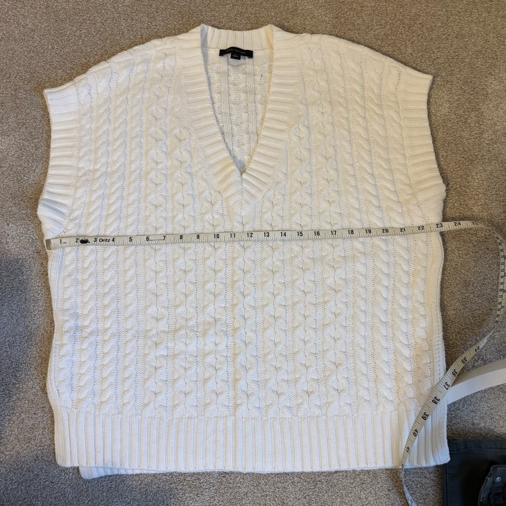 Ann Taylor Ivory knit sweater vest - Picture 7 of 10
